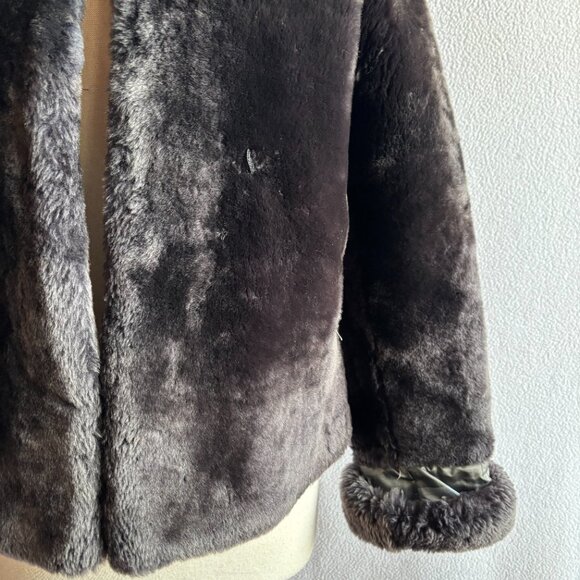 1950s Gray Mouton Sheepskin Fur Jacket Coat - Picture 3 of 14